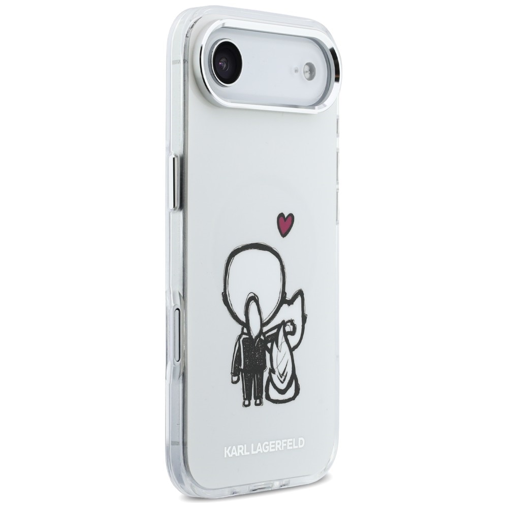Karl Lagerfeld Karl & Choupette Back MagSafe-fodral för iPhone Air - Klar