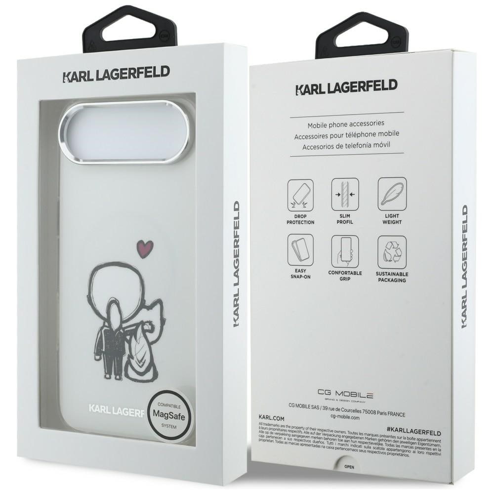 Karl Lagerfeld Karl & Choupette Back MagSafe-fodral för iPhone Air - Klar
