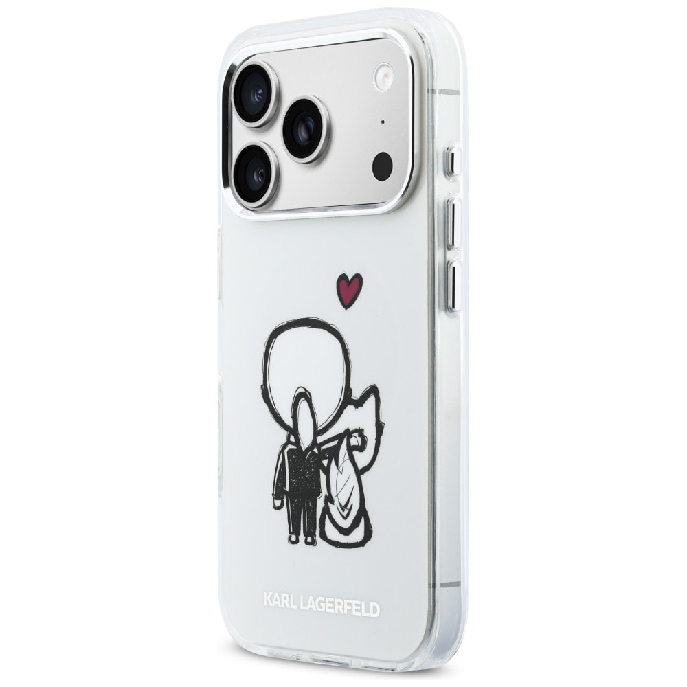 Karl Lagerfeld Karl & Choupette Back MagSafe-etui til iPhone 17 Pro - Klar