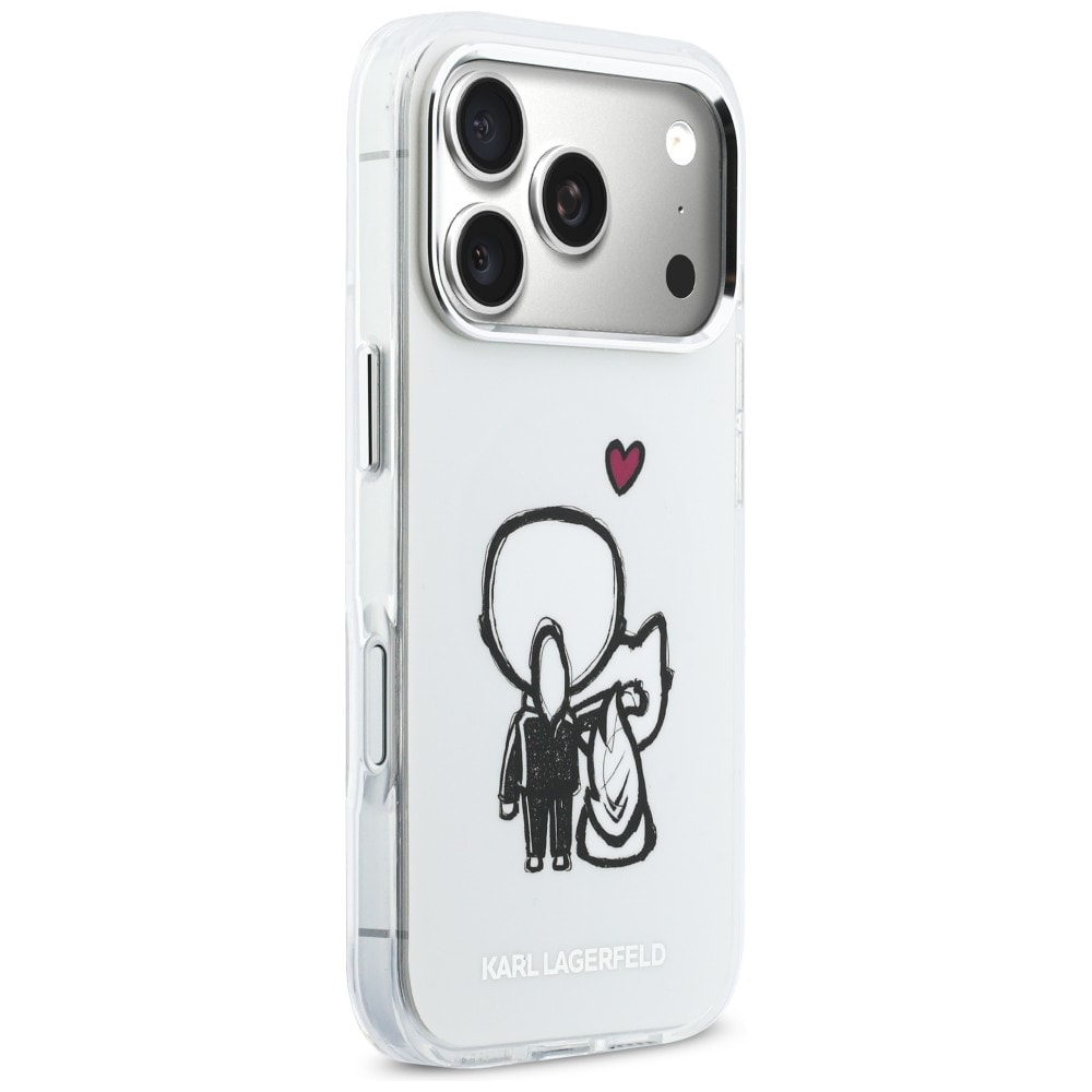 Karl Lagerfeld Karl & Choupette Back MagSafe-etui til iPhone 17 Pro - Klar