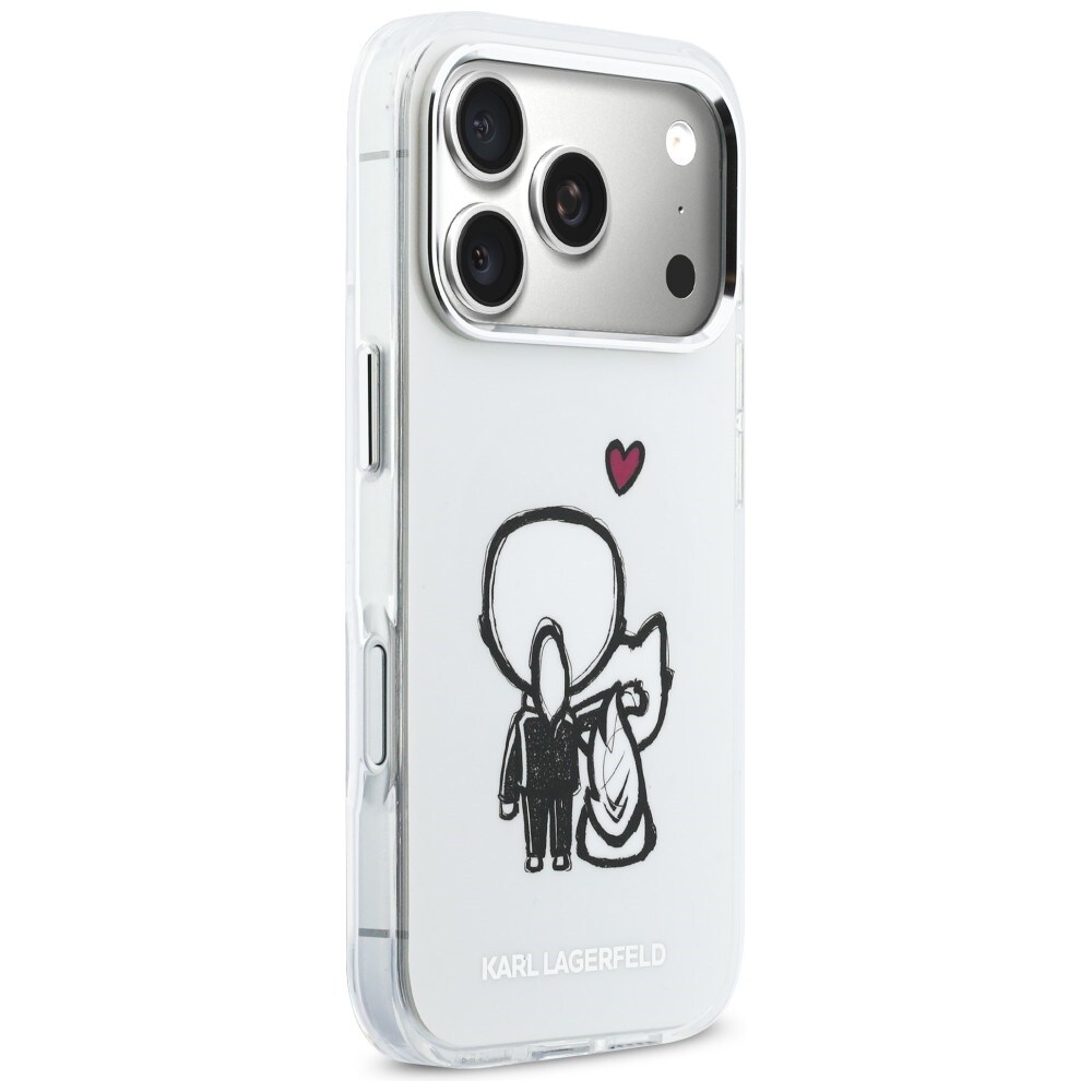 Karl Lagerfeld Karl & Choupette Back MagSafe-fodral för iPhone 17 Pro Max - Klar