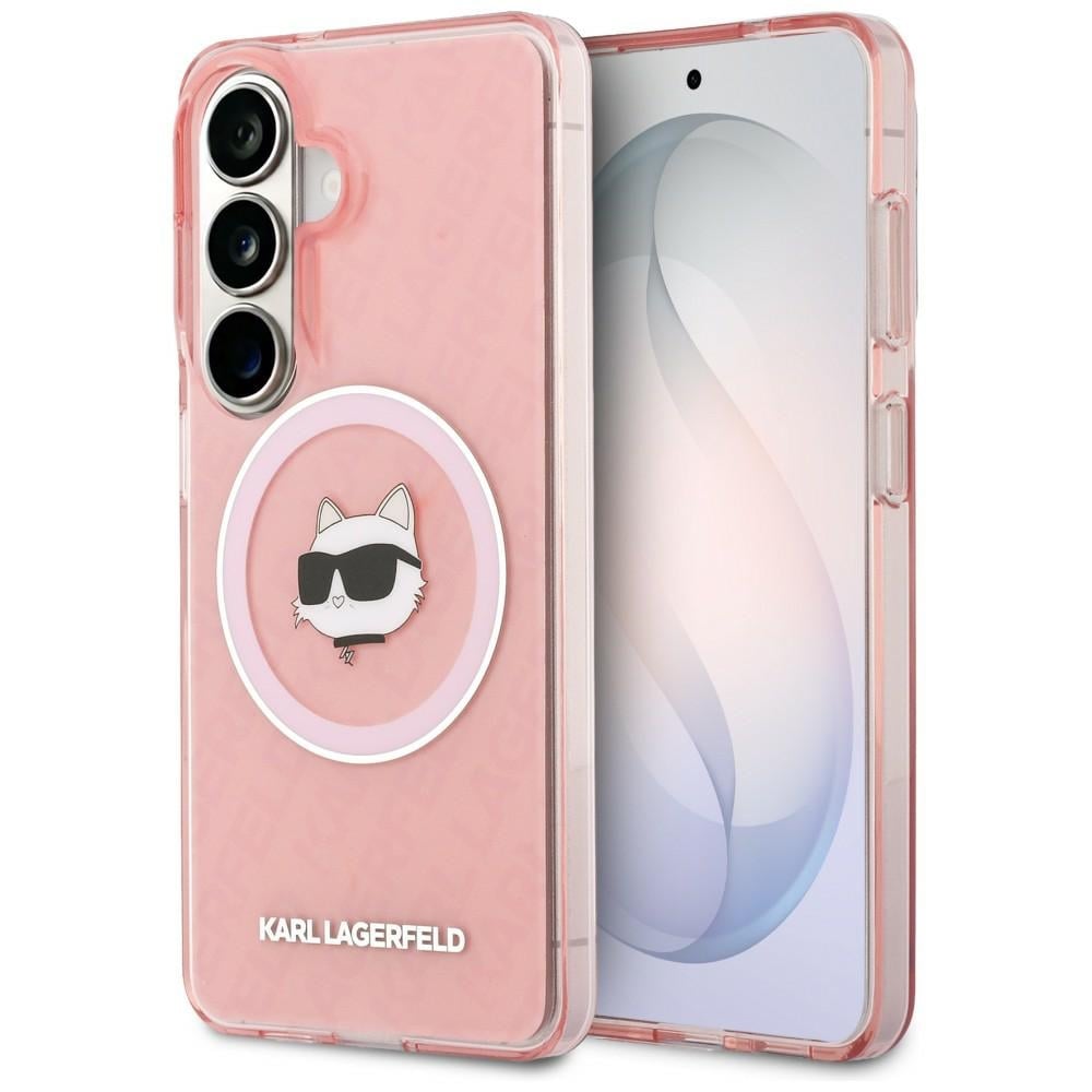 Karl Lagerfeld IML Repeated Choupette MagSafe-fodral för Samsung Galaxy S26 Plus - Rosa