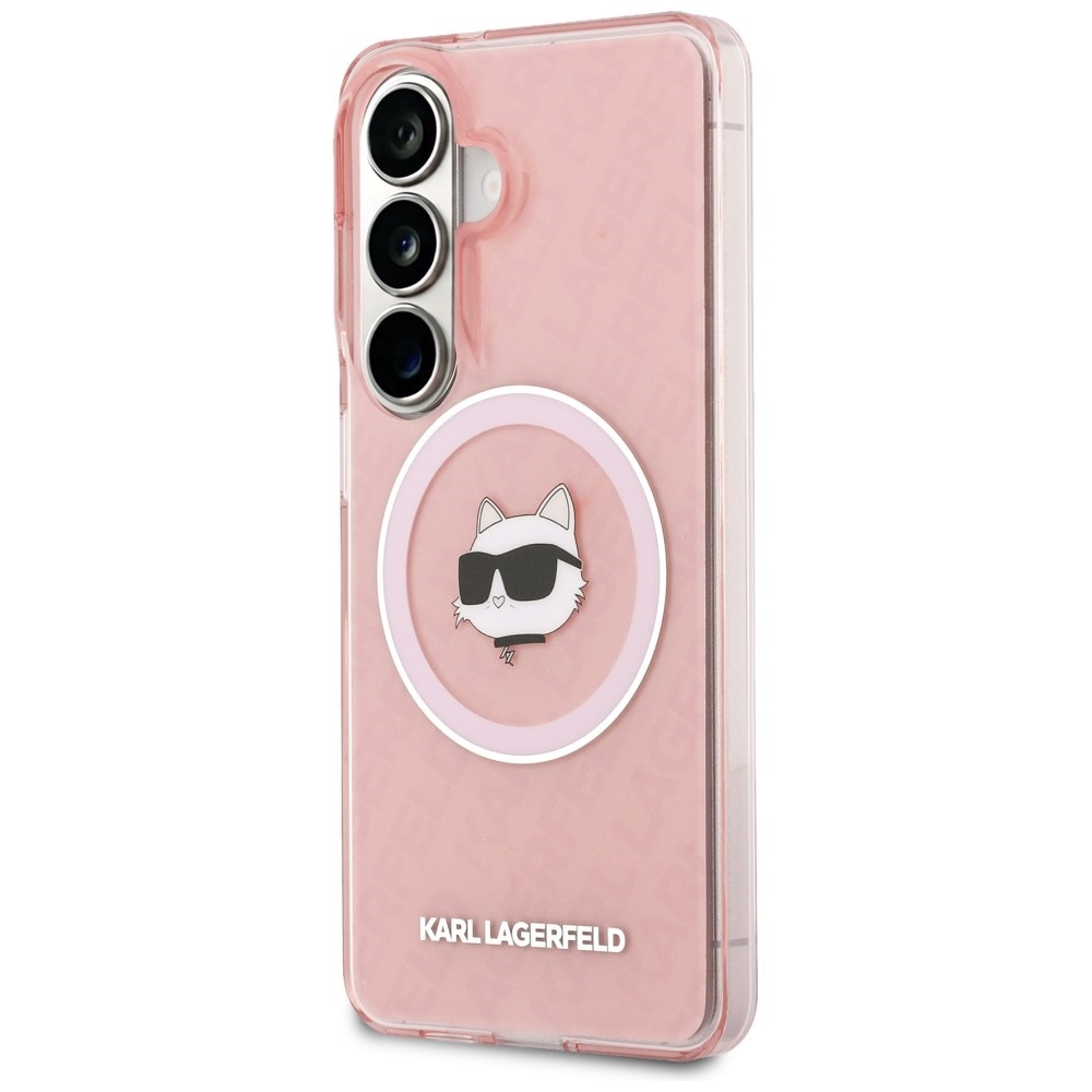Karl Lagerfeld IML Repeated Choupette MagSafe-fodral för Samsung Galaxy S26 Plus - Rosa