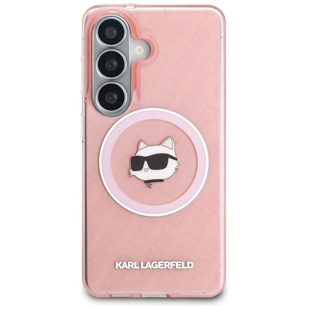 Karl Lagerfeld IML Repeated Choupette MagSafe-fodral för Samsung Galaxy S26 Plus - Rosa