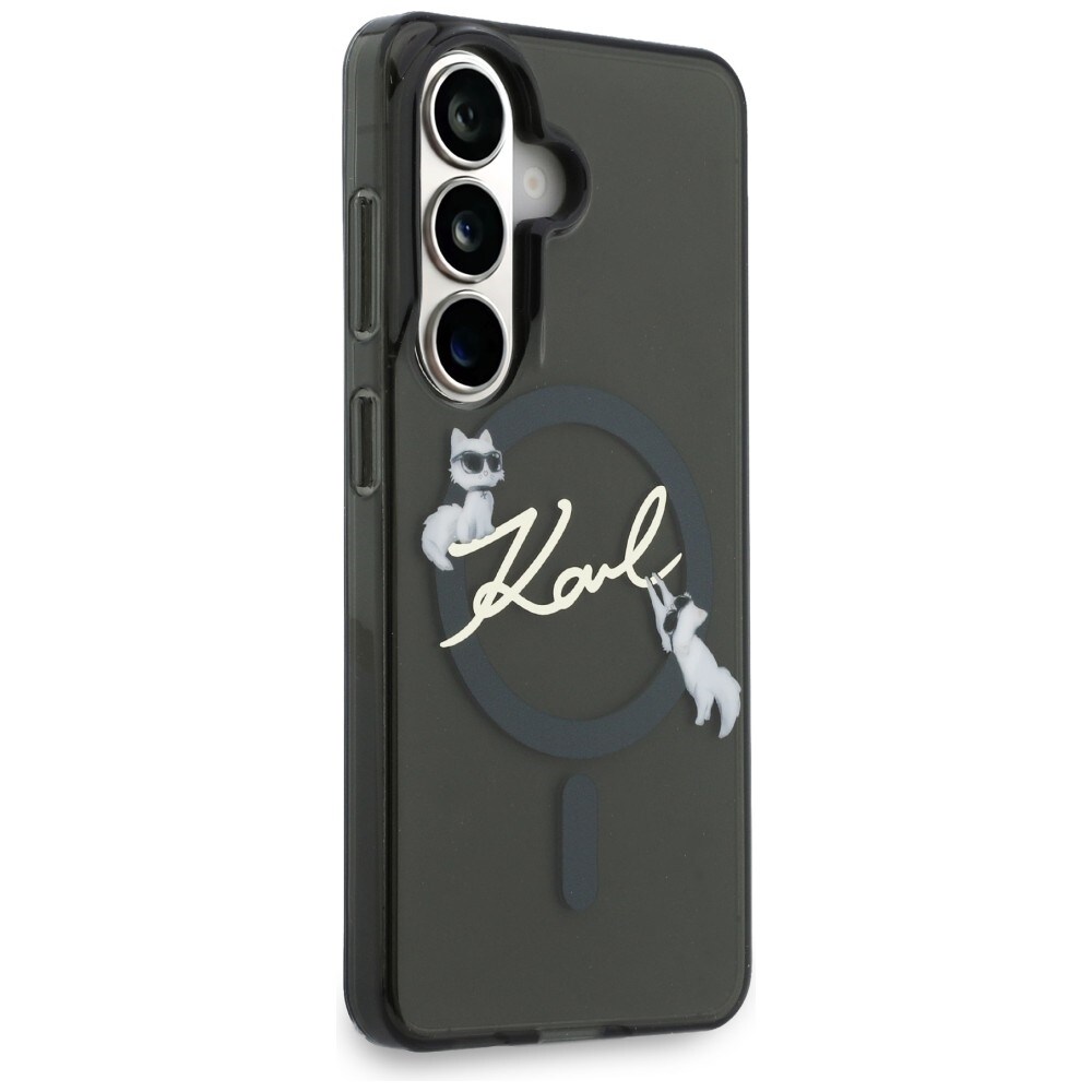 Karl Lagerfeld IML KC Script MagSafe-fodral för Samsung Galaxy S26 - Svart