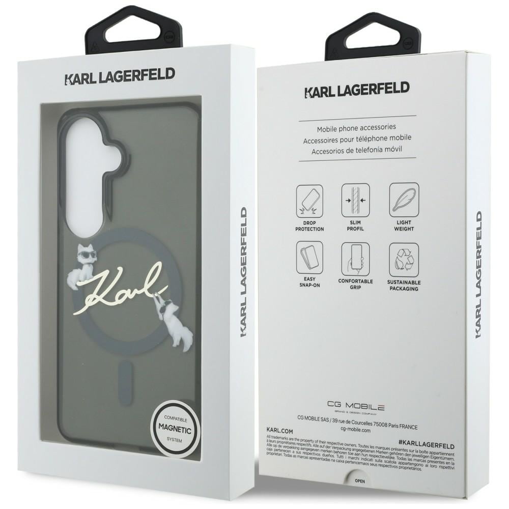 Karl Lagerfeld IML KC Script MagSafe-fodral för Samsung Galaxy S26 Plus - Svart