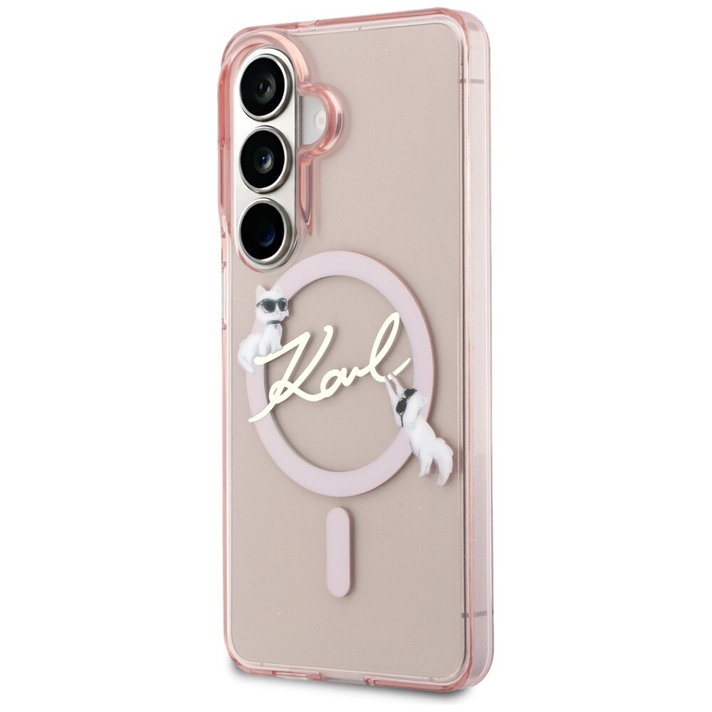 Karl Lagerfeld IML KC Script MagSafe-fodral för Samsung Galaxy S26 - Rosa