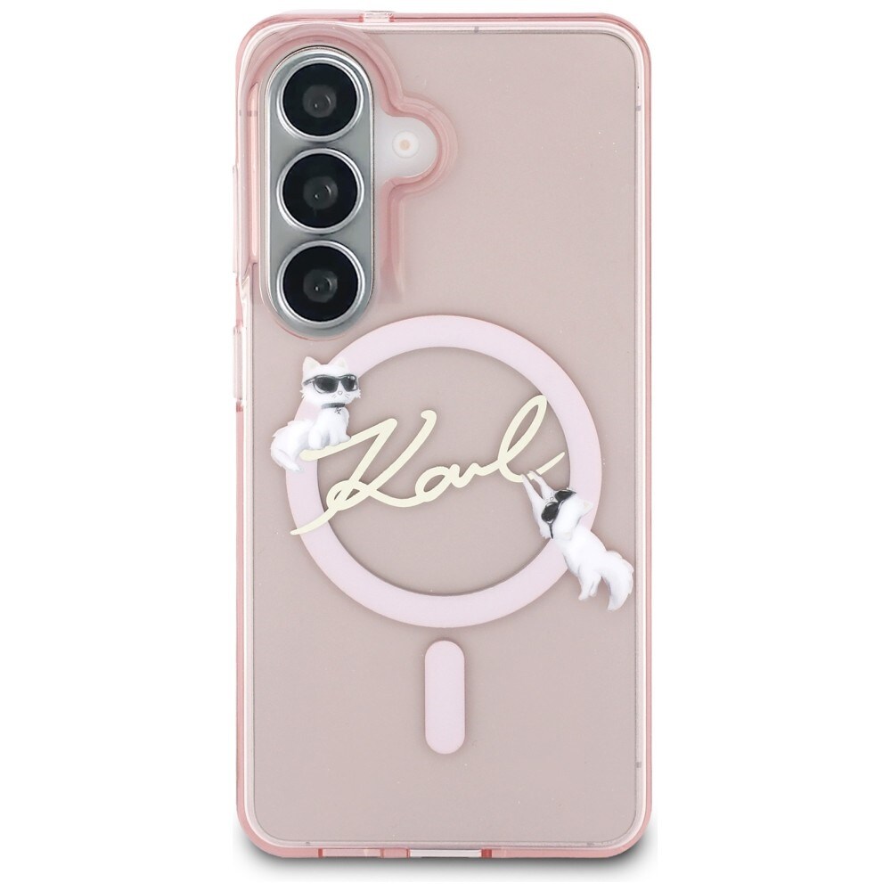 Karl Lagerfeld IML KC Script MagSafe-fodral för Samsung Galaxy S26 - Rosa
