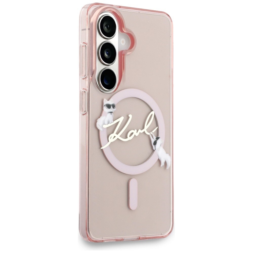 Karl Lagerfeld IML KC Script MagSafe-fodral för Samsung Galaxy S26 - Rosa