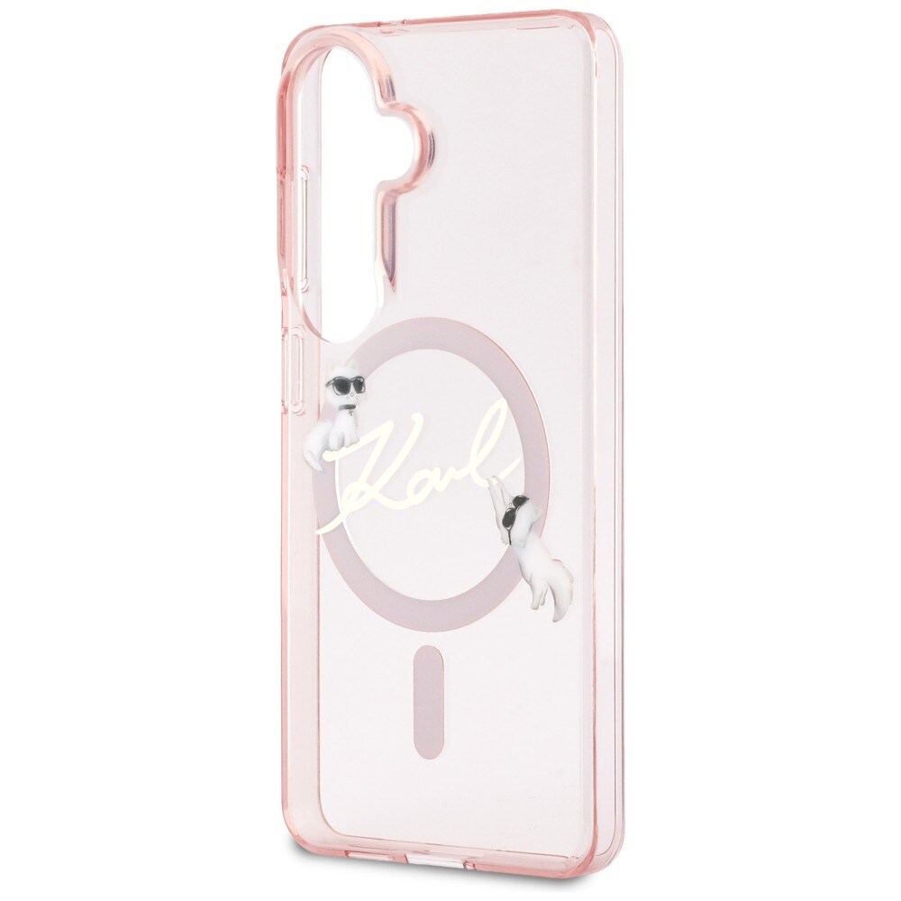Karl Lagerfeld IML KC Script MagSafe-fodral för Samsung Galaxy S26 - Rosa
