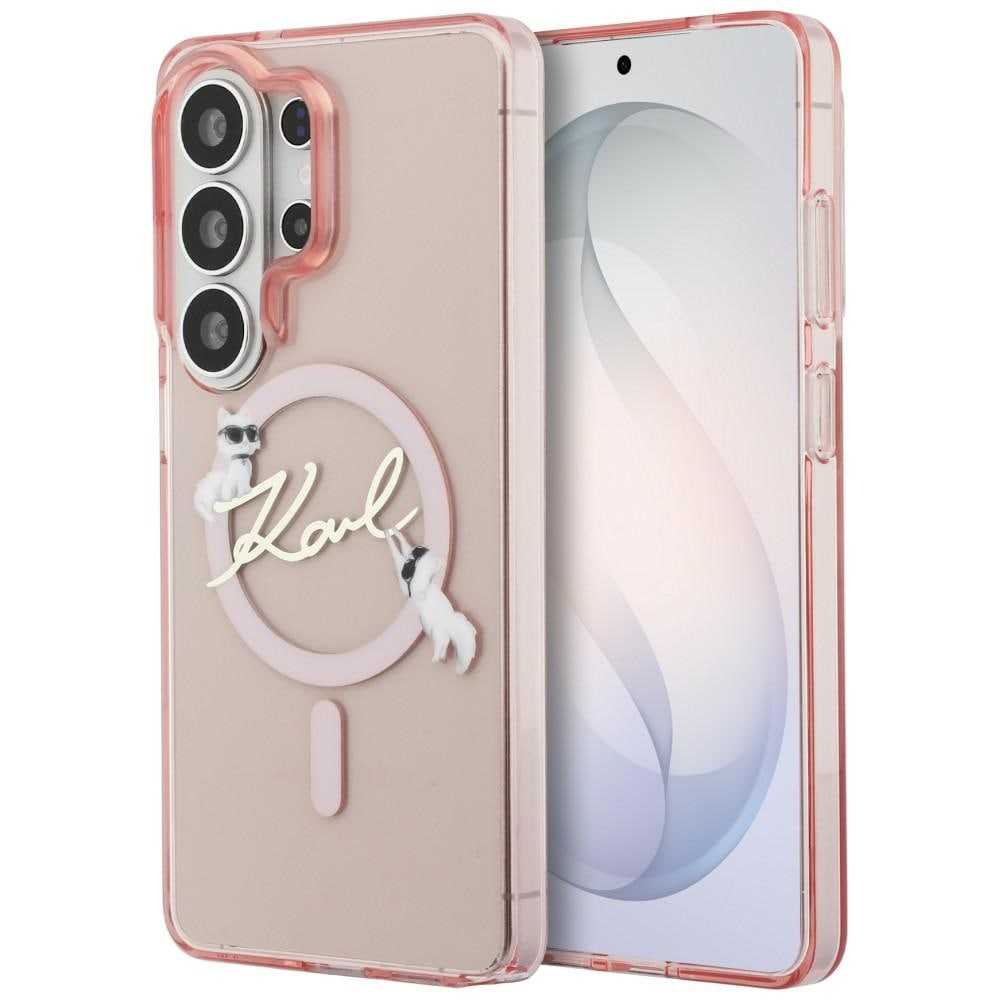 Karl Lagerfeld IML KC Script MagSafe-fodral för Samsung Galaxy S26 Ultra - Rosa