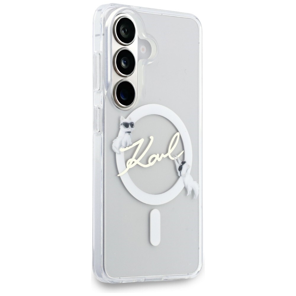 Karl Lagerfeld IML KC Script MagSafe-fodral för Samsung Galaxy S26 Plus - Transparent