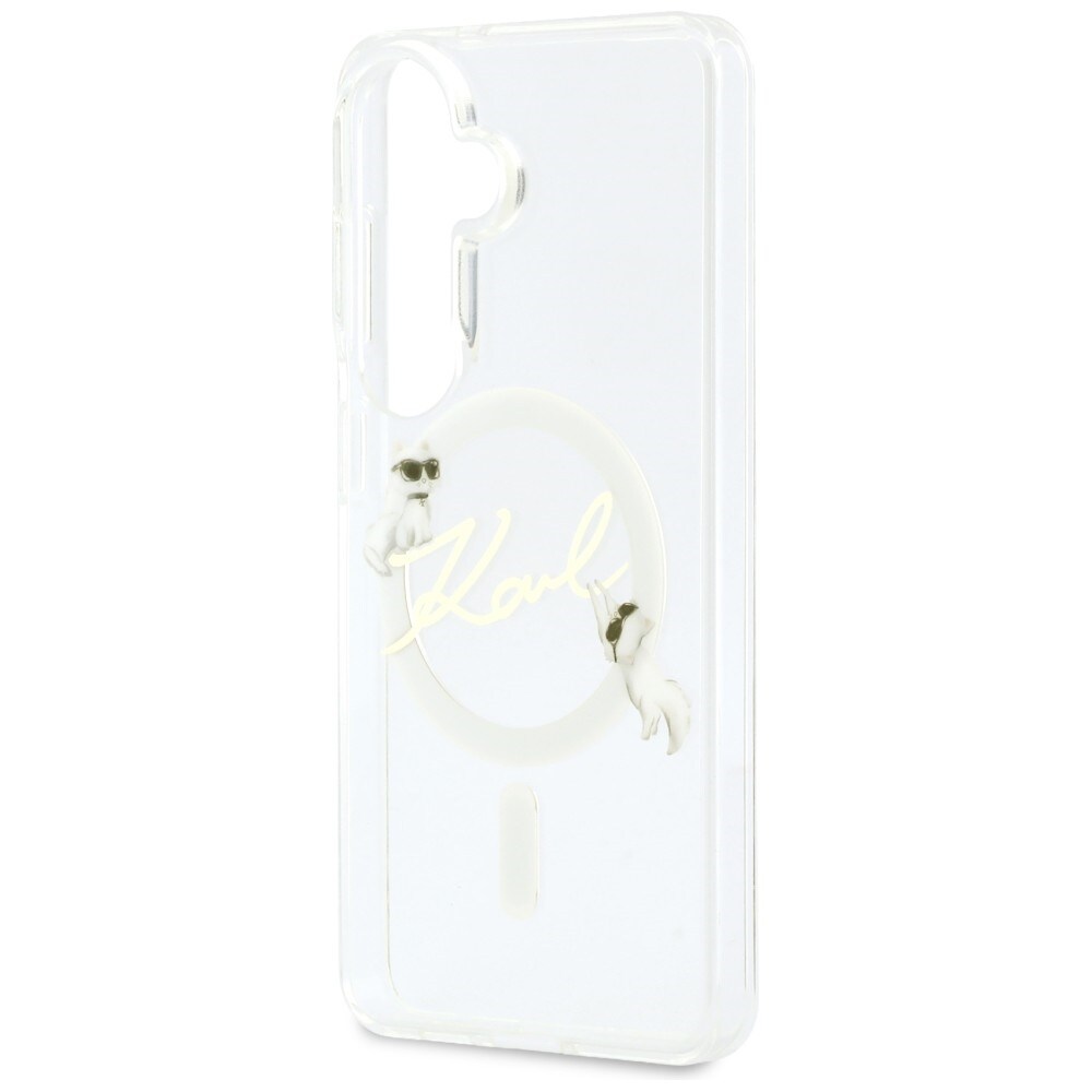 Karl Lagerfeld IML KC Script MagSafe-fodral för Samsung Galaxy S26 Plus - Transparent