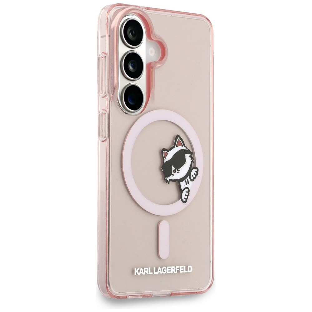 Karl Lagerfeld IML Peekaboo Choupette MagSafe-fodral för Samsung Galaxy S26 - Rosa