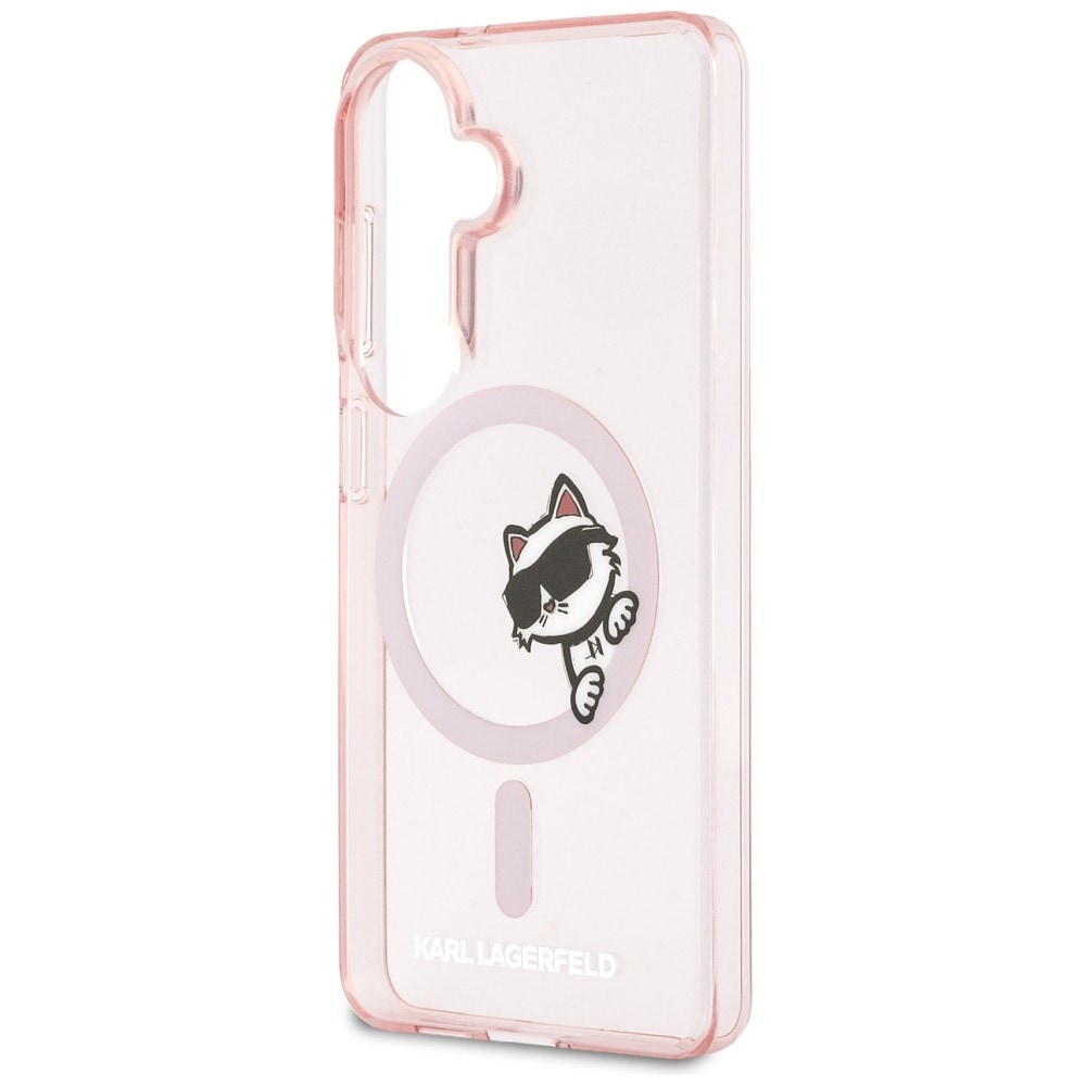 Karl Lagerfeld IML Peekaboo Choupette MagSafe-fodral för Samsung Galaxy S26 - Rosa
