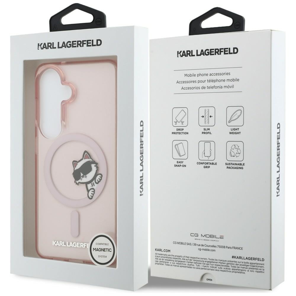 Karl Lagerfeld IML Peekaboo Choupette MagSafe-fodral för Samsung Galaxy S26 - Rosa