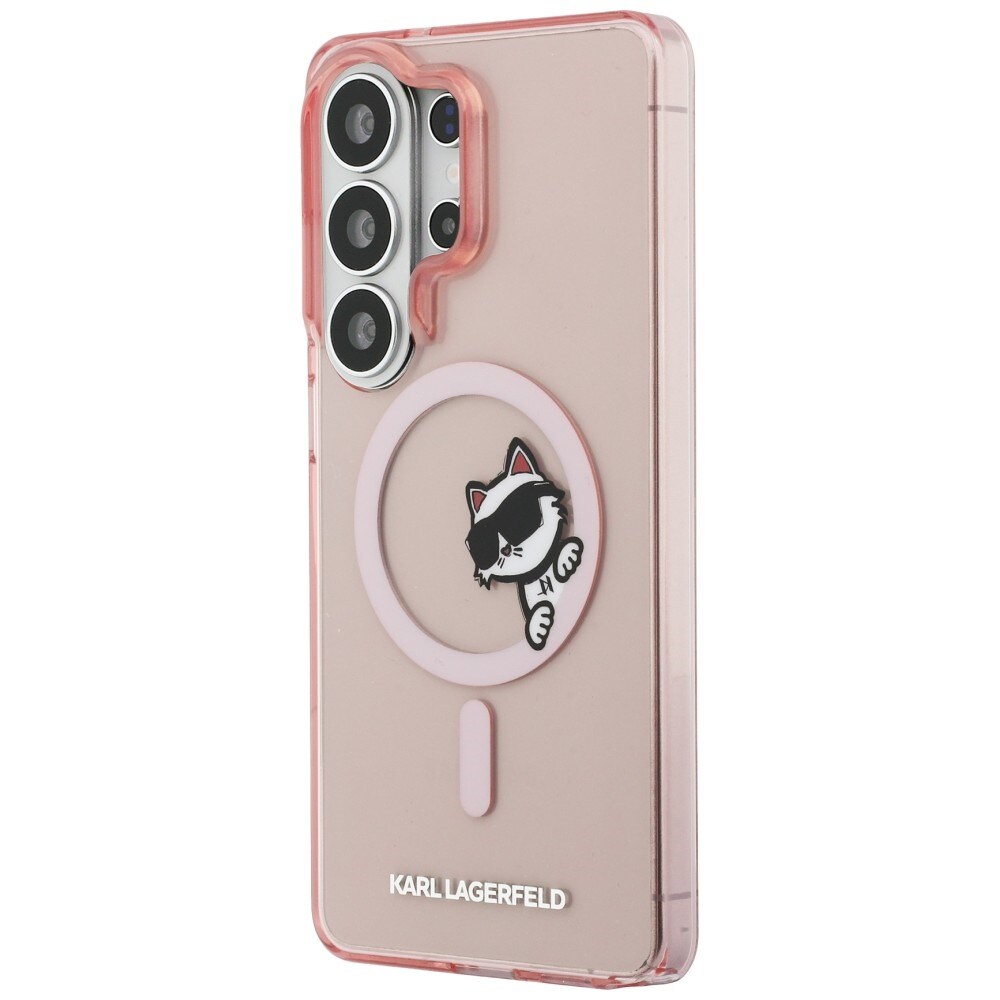 Karl Lagerfeld IML Peekaboo Choupette MagSafe-fodral för Samsung Galaxy S26 Ultra - Rosa