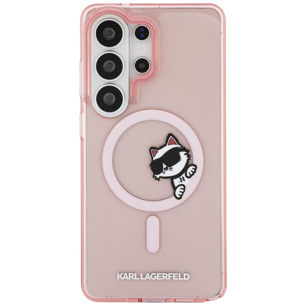 Karl Lagerfeld IML Peekaboo Choupette MagSafe-fodral för Samsung Galaxy S26 Ultra - Rosa