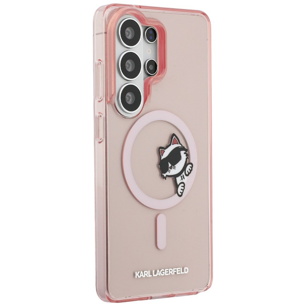 Karl Lagerfeld IML Peekaboo Choupette MagSafe-fodral för Samsung Galaxy S26 Ultra - Rosa