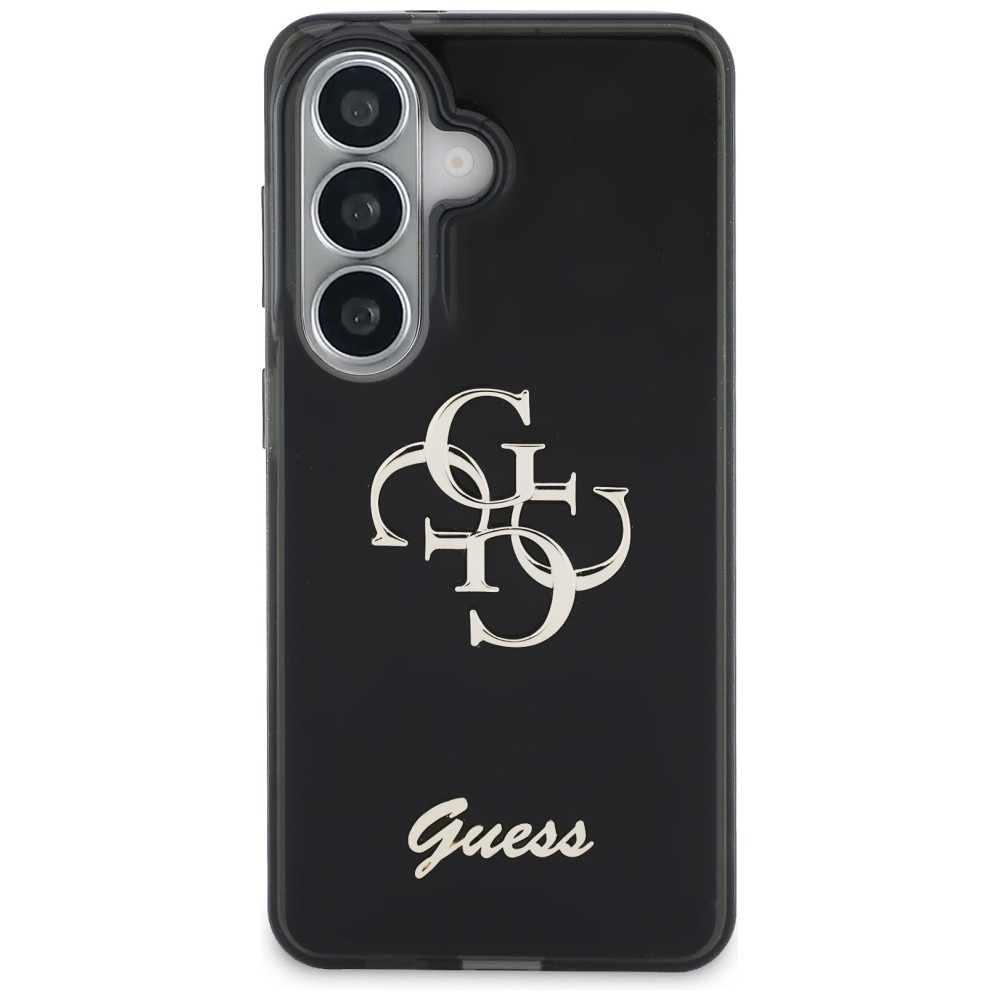 Guess IML Big Metal 4G Script fodral för Samsung Galaxy S26 - svart
