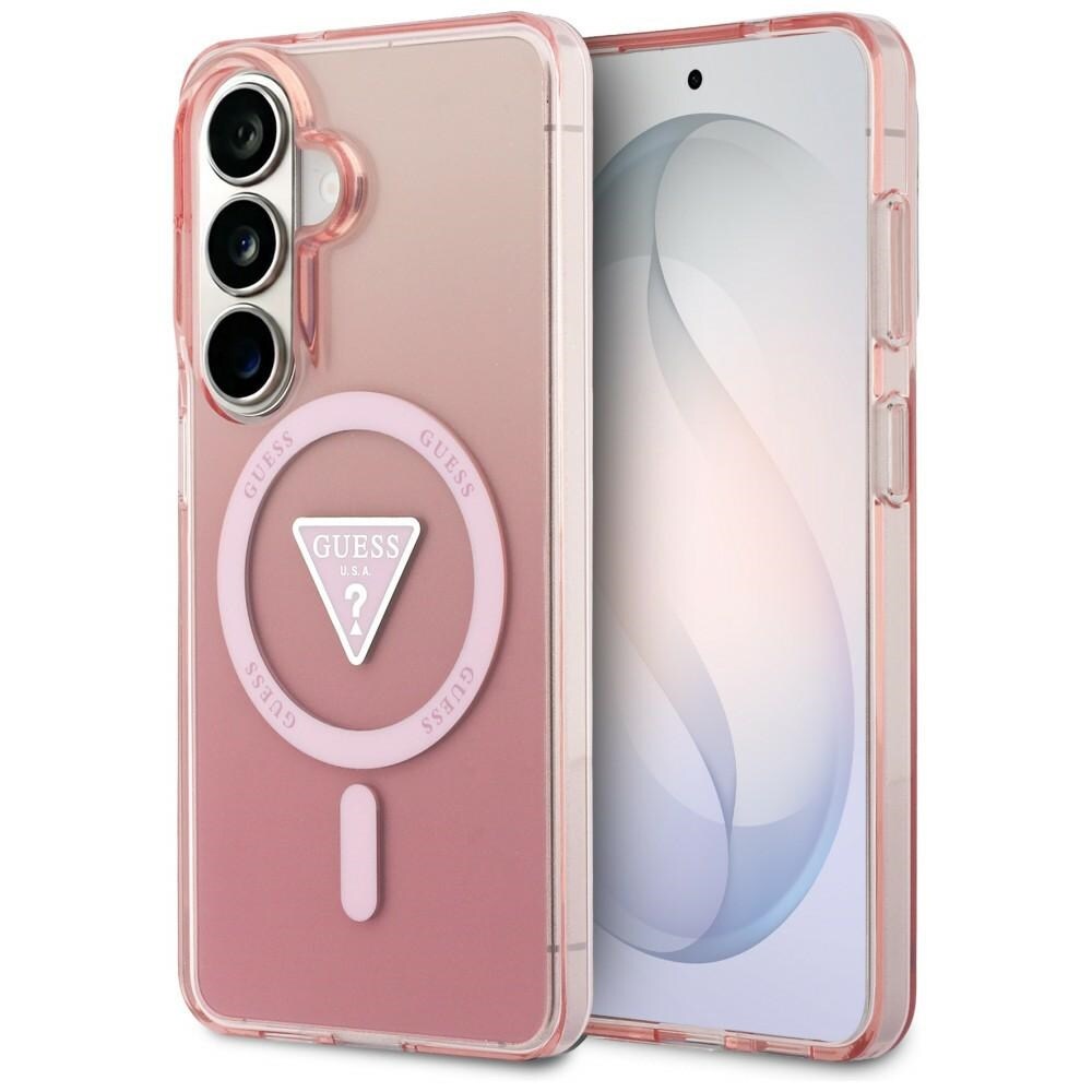 Guess IML Gradient Triangle MagSafe-fodral för Samsung Galaxy S26 - Rosa