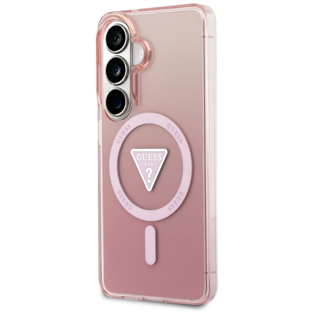 Guess IML Gradient Triangle MagSafe-etui til Samsung Galaxy S26 - Pink
