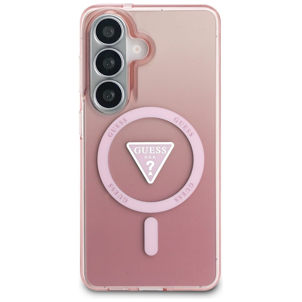 Guess IML Gradient Triangle MagSafe-etui til Samsung Galaxy S26 - Pink