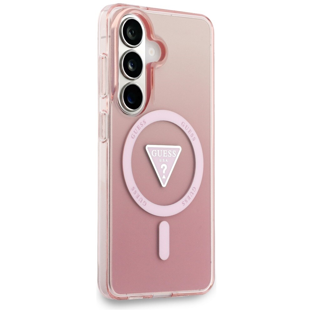Guess IML Gradient Triangle MagSafe-etui til Samsung Galaxy S26 - Pink