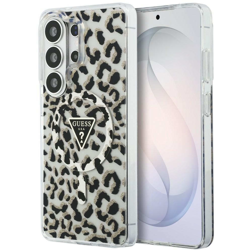 Guess IML Leopard Print Triangle MagSafe-fodral för Samsung Galaxy S26 Ultra - Svart