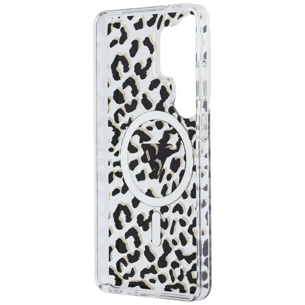 Guess IML Leopard Print Triangle MagSafe-fodral för Samsung Galaxy S26 Ultra - Svart