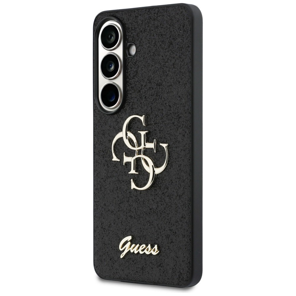 Guess Fast Glitter Big 4G Metal Logo fodral för Samsung Galaxy S26 - svart