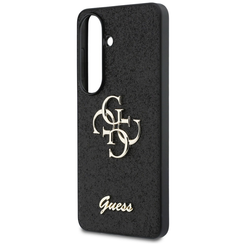 Guess Fast Glitter Big 4G Metal Logo fodral för Samsung Galaxy S26 - svart