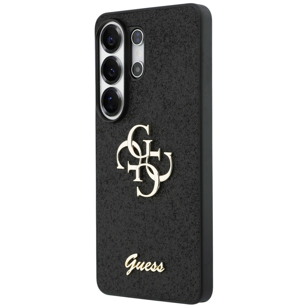 Guess Fast Glitter Big 4G Metal Logo fodral för Samsung Galaxy S26 Ultra - svart