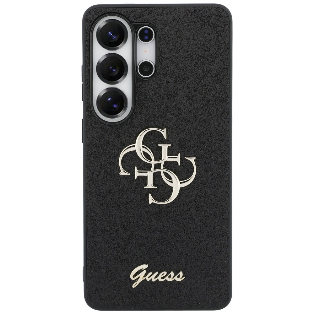 Guess Fast Glitter Big 4G Metal Logo fodral för Samsung Galaxy S26 Ultra - svart