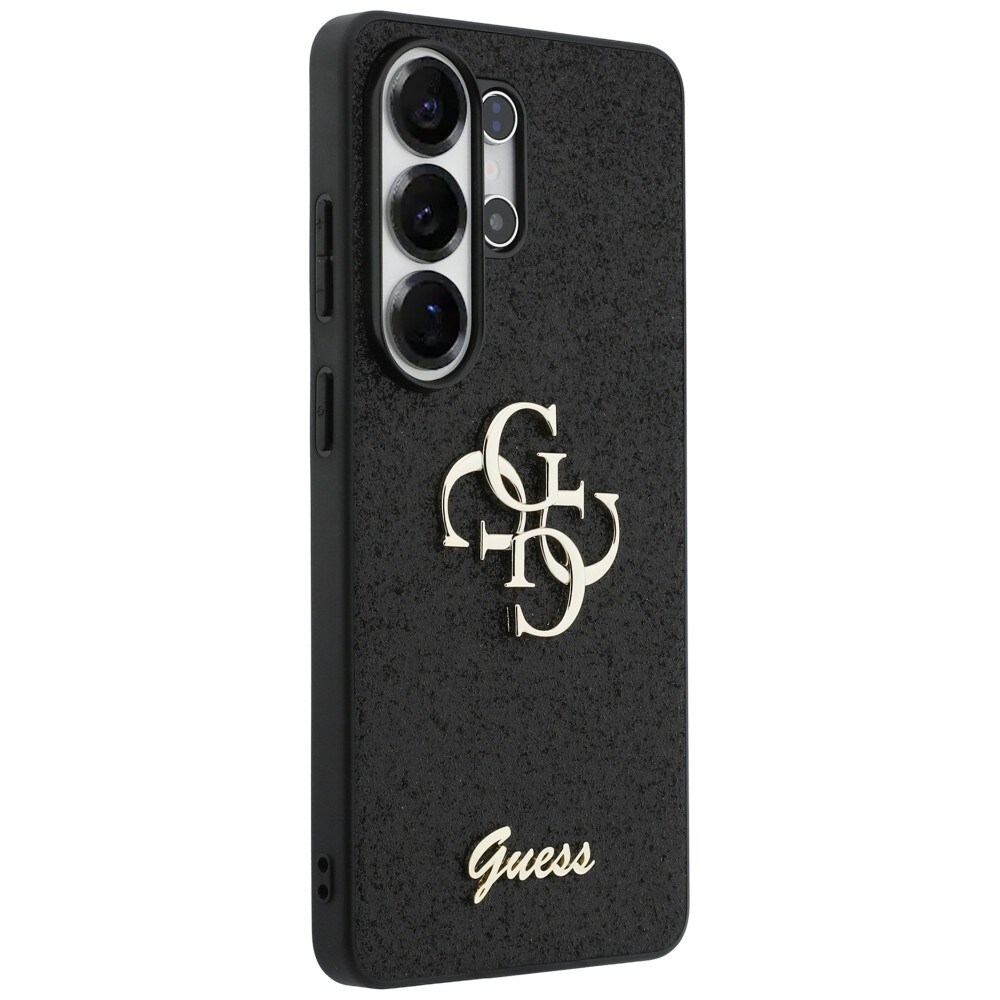 Guess Fast Glitter Big 4G Metal Logo fodral för Samsung Galaxy S26 Ultra - svart