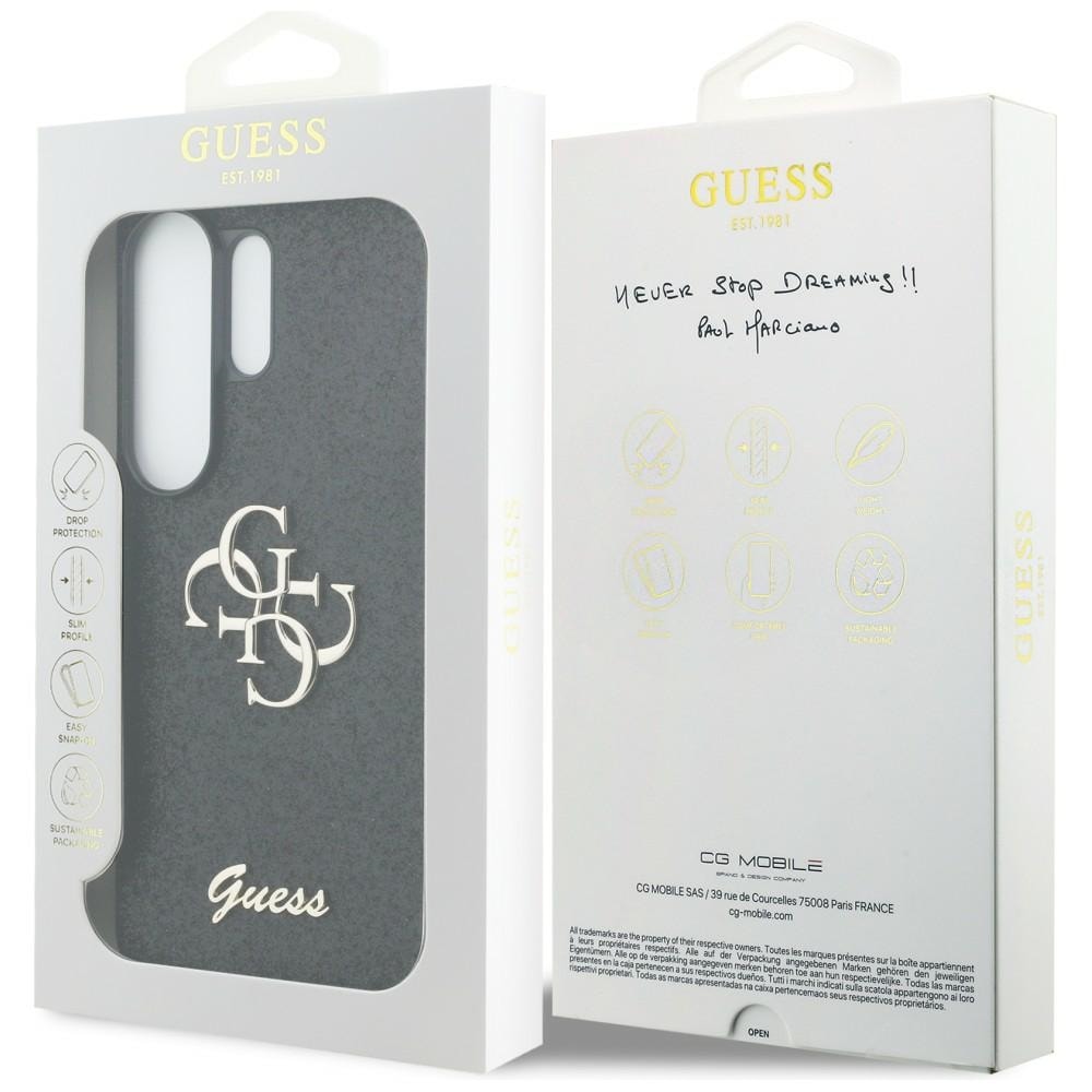 Guess Fast Glitter Big 4G Metal Logo fodral för Samsung Galaxy S26 Ultra - svart