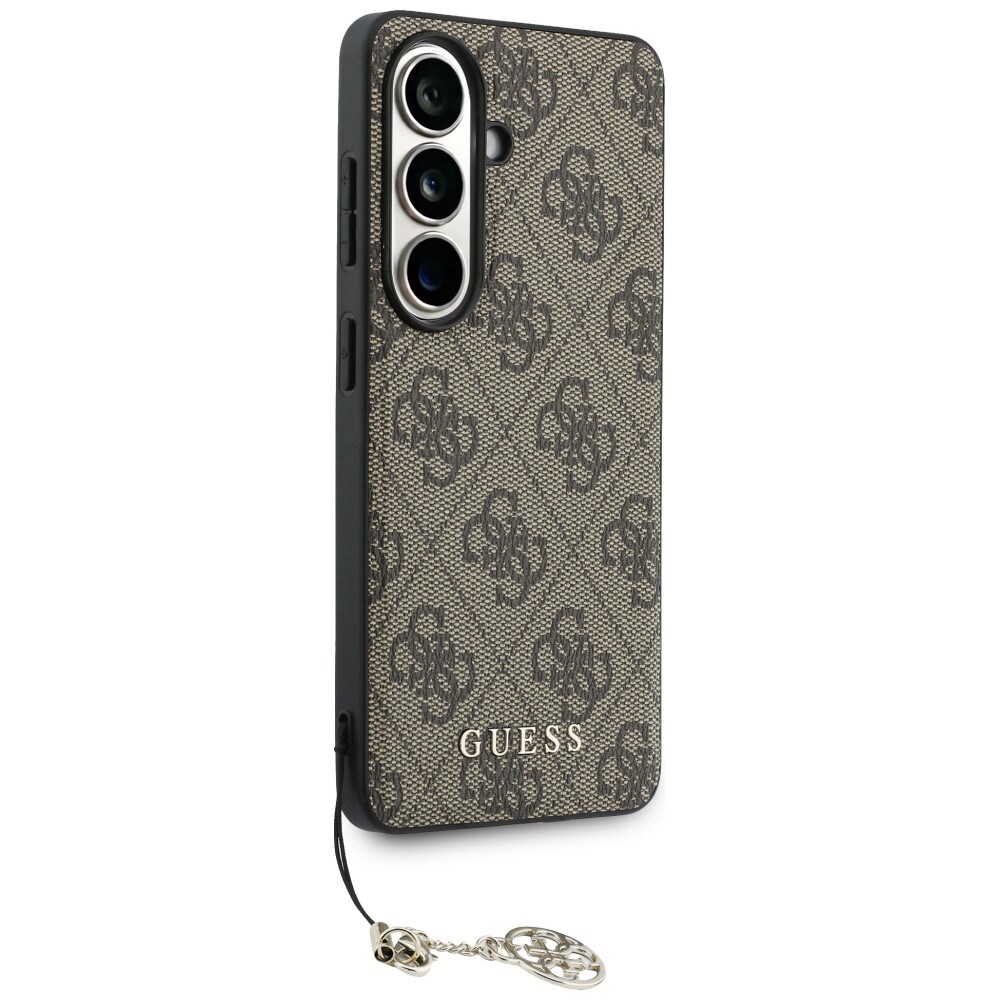 Guess 4G Classic Logo Charm MagSafe-fodral för Samsung Galaxy S26 - Brun