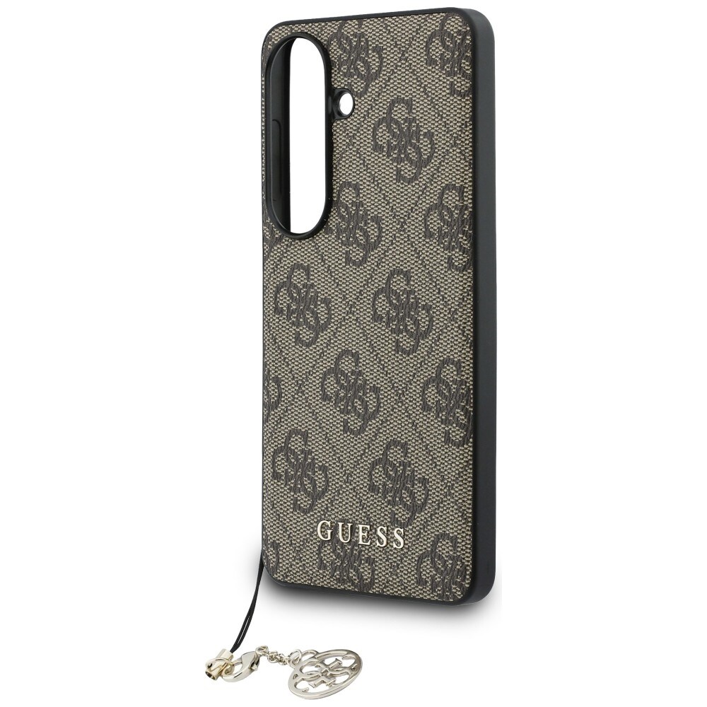Guess 4G Classic Logo Charm MagSafe-fodral för Samsung Galaxy S26 - Brun