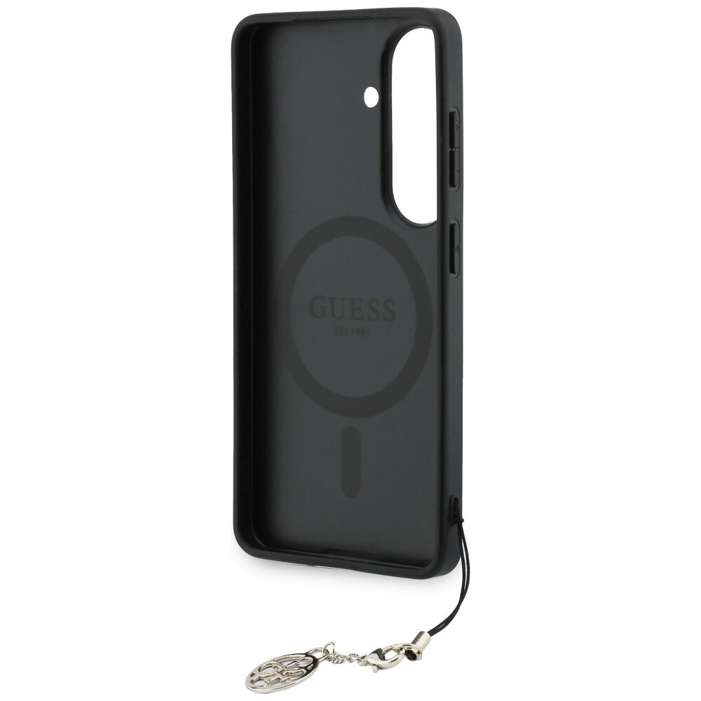 Guess 4G Classic Logo Charm MagSafe-fodral för Samsung Galaxy S26 - Brun