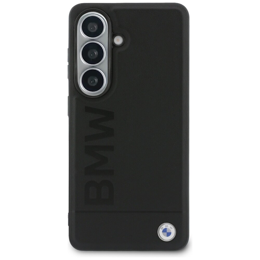 BMW Läder Hot Stamp MagSafe-fodral för Samsung Galaxy S26 Plus - Svart