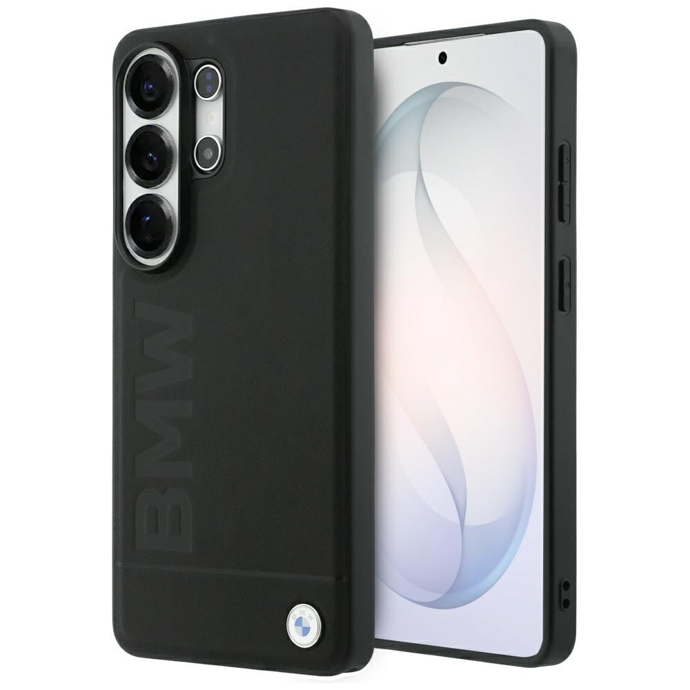 BMW Läder Hot Stamp MagSafe-fodral för Samsung Galaxy S26 Ultra - Svart