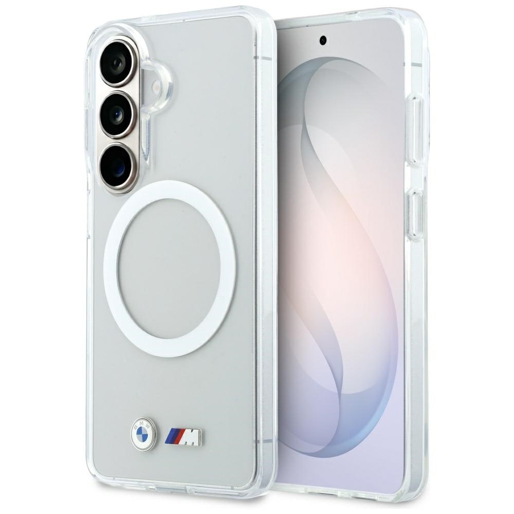 BMW IML Stötsäkert MagSafe-fodral med metallogo för Samsung Galaxy S26 - Transparent
