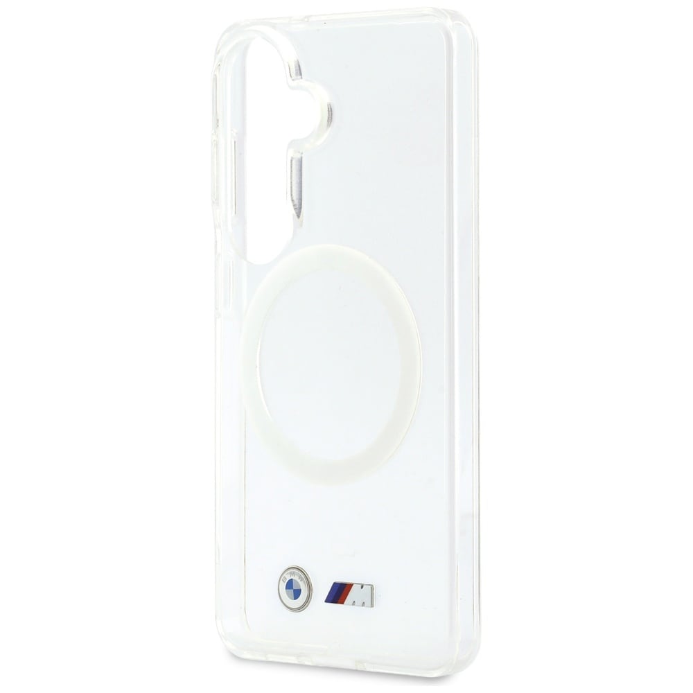 BMW IML Stötsäkert MagSafe-fodral med metallogo för Samsung Galaxy S26 - Transparent