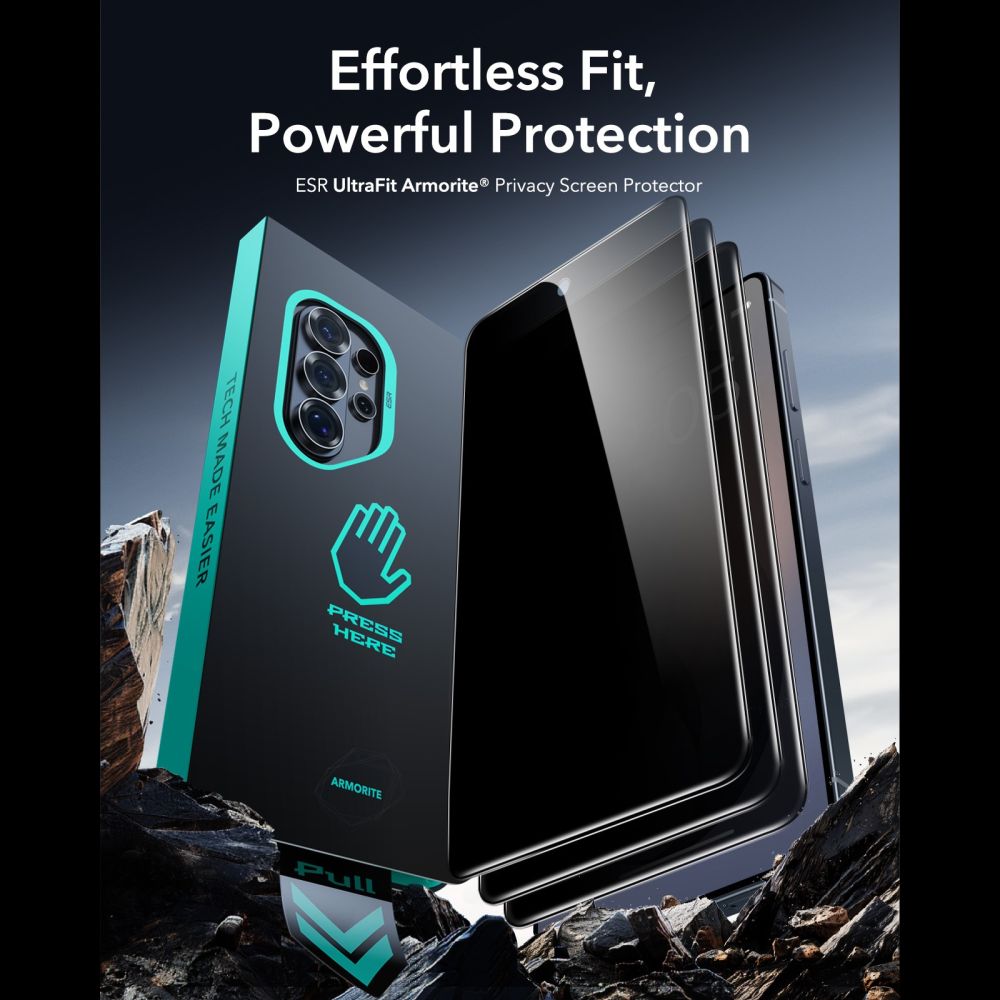 ESR UltraFit Armorite Privacy härdat glas för Samsung Galaxy S26 Ultra