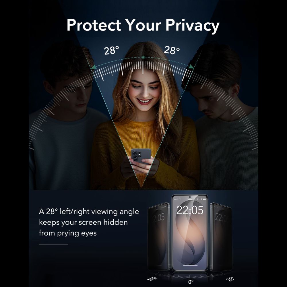 ESR UltraFit Armorite Privacy härdat glas för Samsung Galaxy S26 Ultra