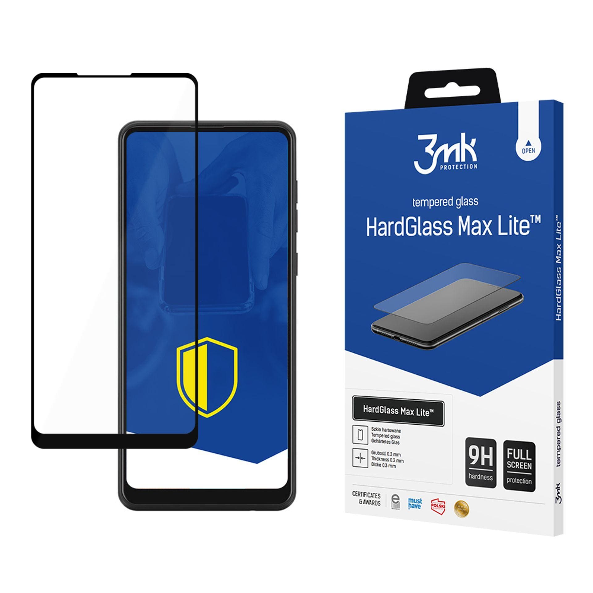 3mk HardGlass Max Lite svart härdat glas för Samsung Galaxy A21