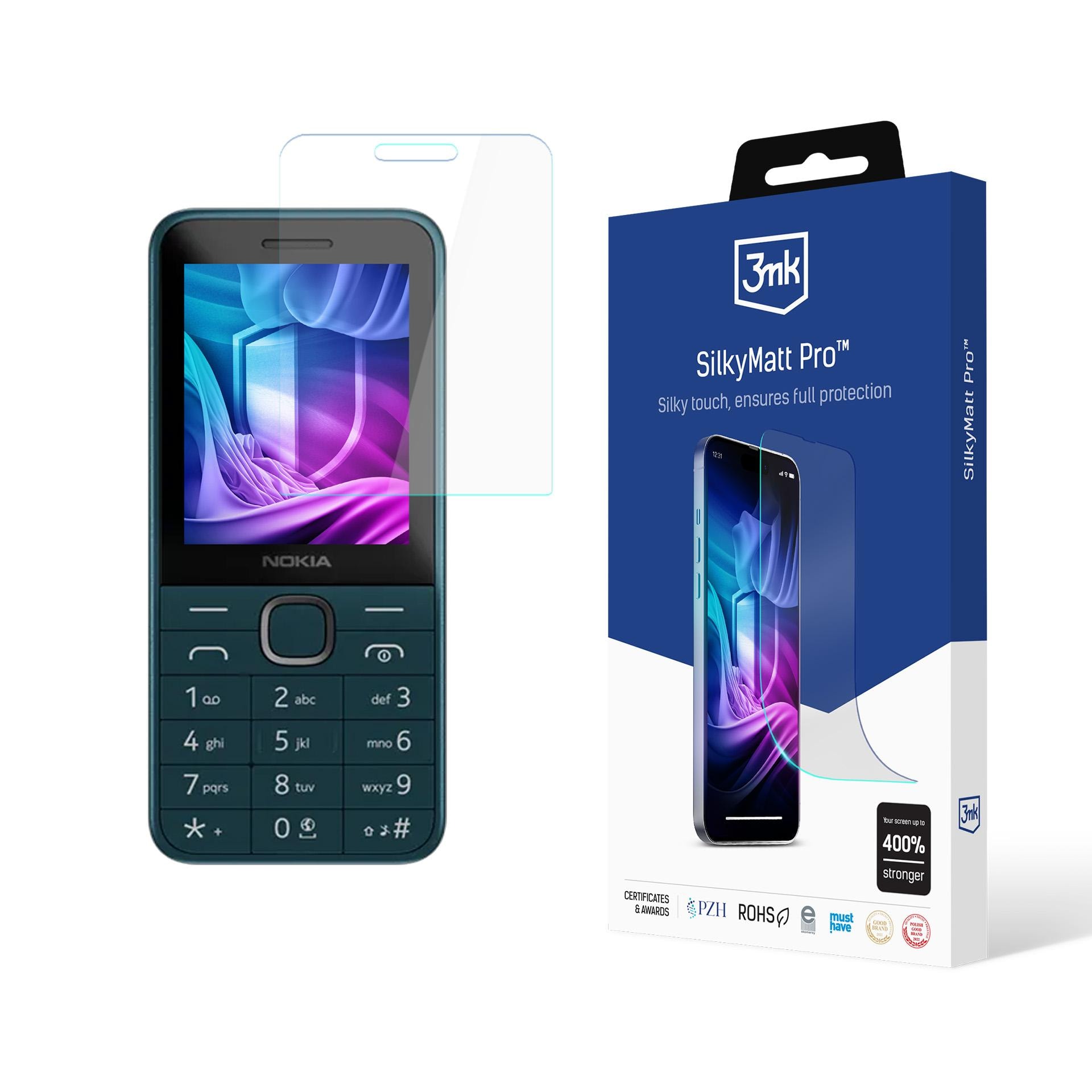 Matt skyddsfilm 3mk Silky Matt Pro för Nokia 225 4G (2024)