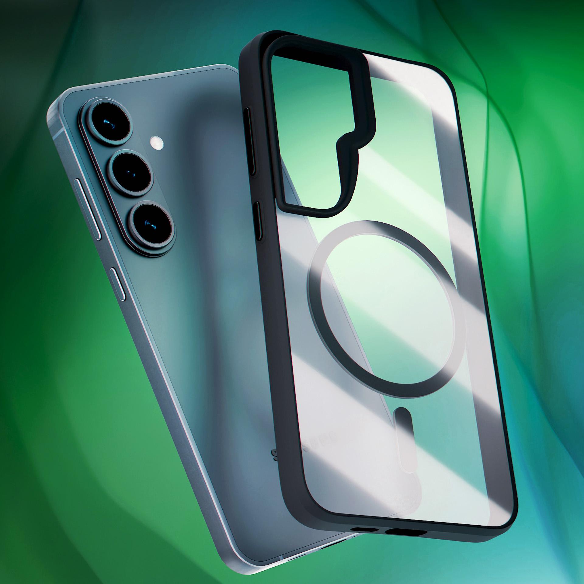 3mk Satin Armor MagCase för Samsung Galaxy S26 - Transparent svart