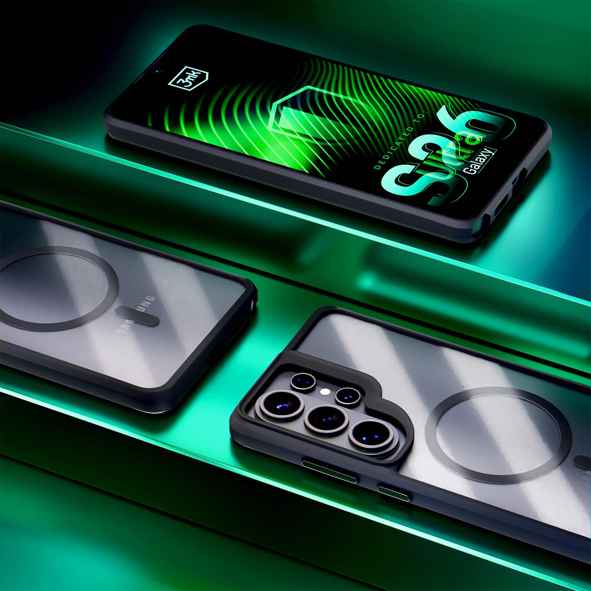 3mk Satin Armor MagCase för Samsung Galaxy S26 Ultra - Transparent svart