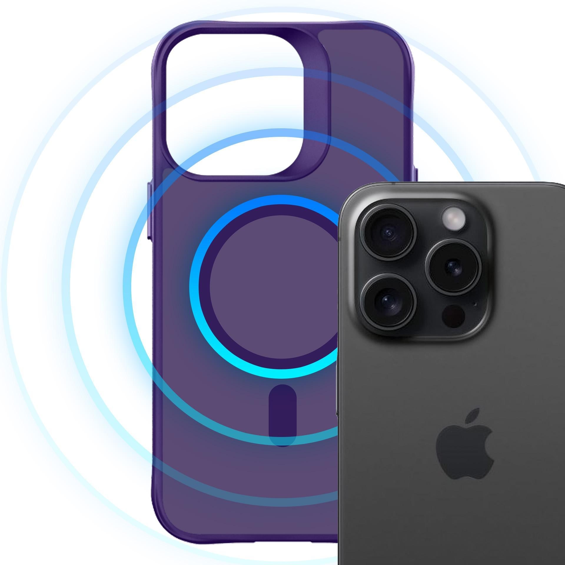 3mk Smoke MagCase för iPhone 16 Pro Max - Lila-translucent